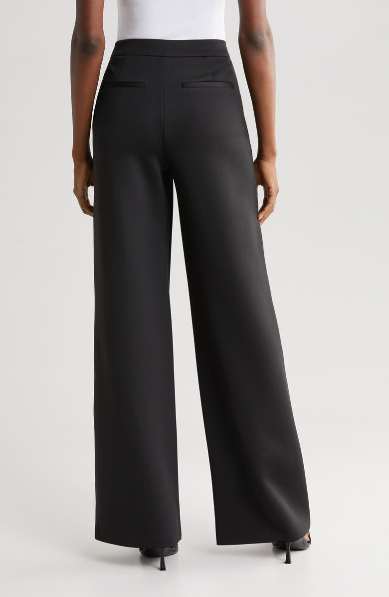 Good American Scuba Wide Leg Trousers, Alternate, color, Black001