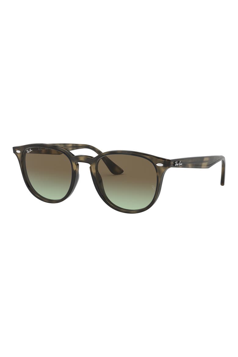 51mm Round Sunglasses, Alternate, color, GREEN HAVANA