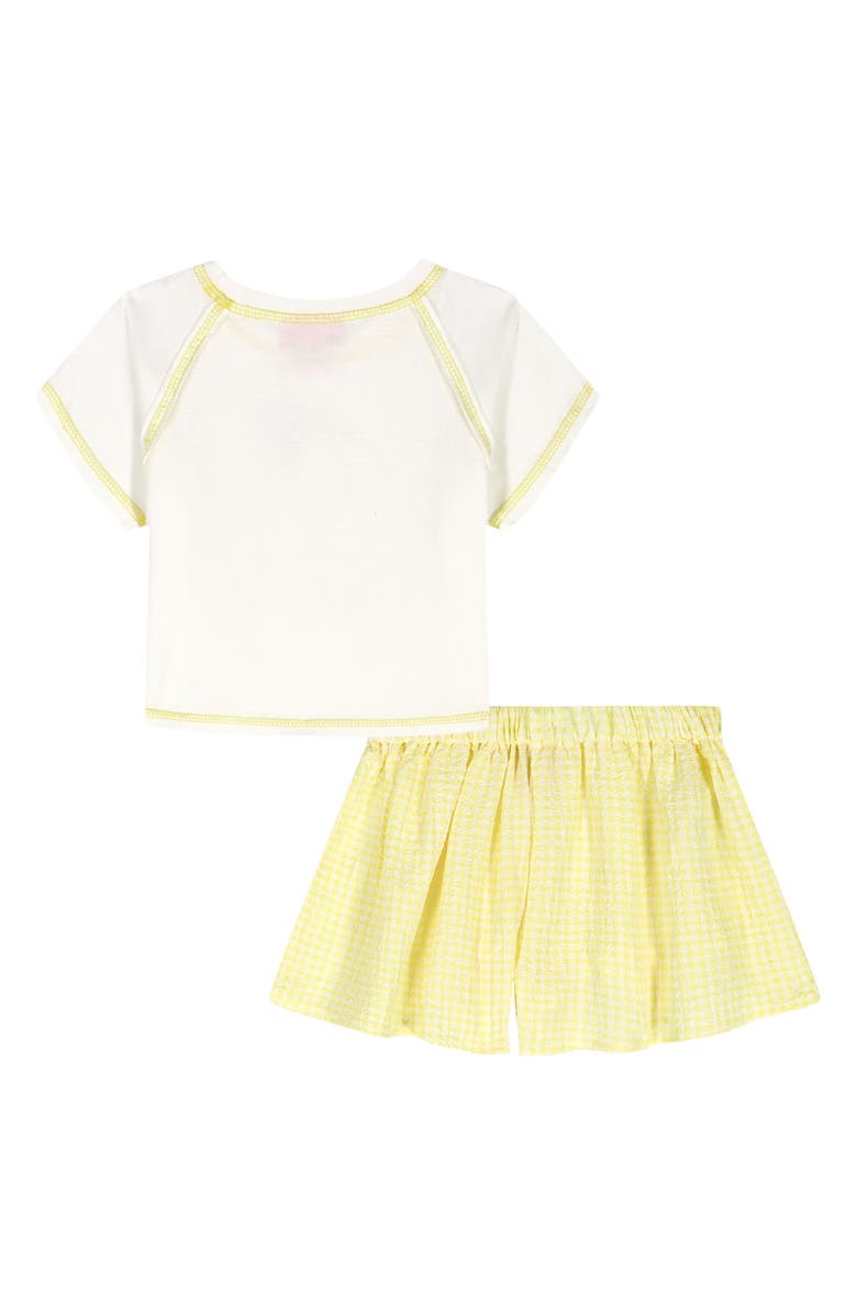 Juicy Couture Kids' Lemon Embroidered T-Shirt & Skirt, Alternate, color, Yellow/ White