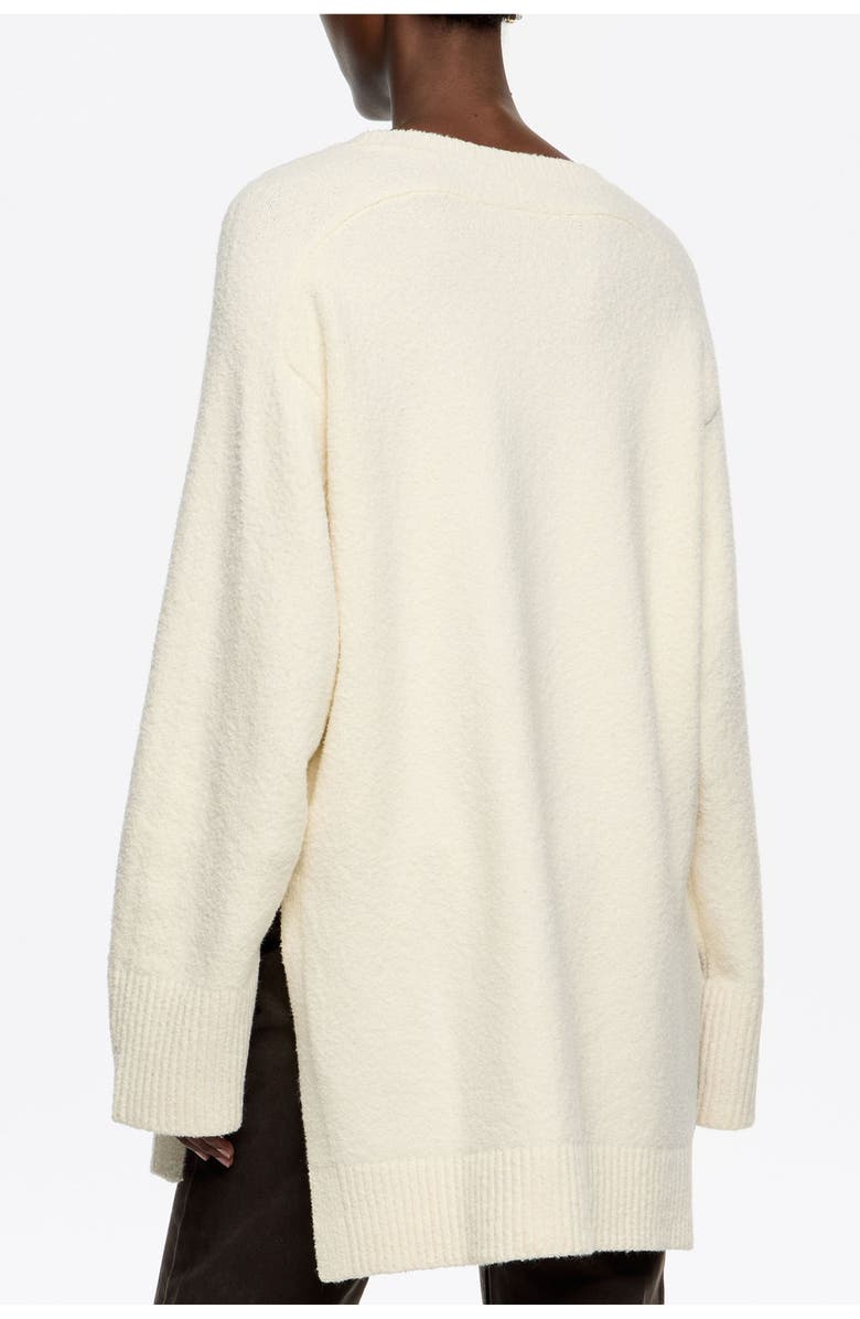 Bimba y Lola Long Cotton Sweater, Alternate, color, Ivory