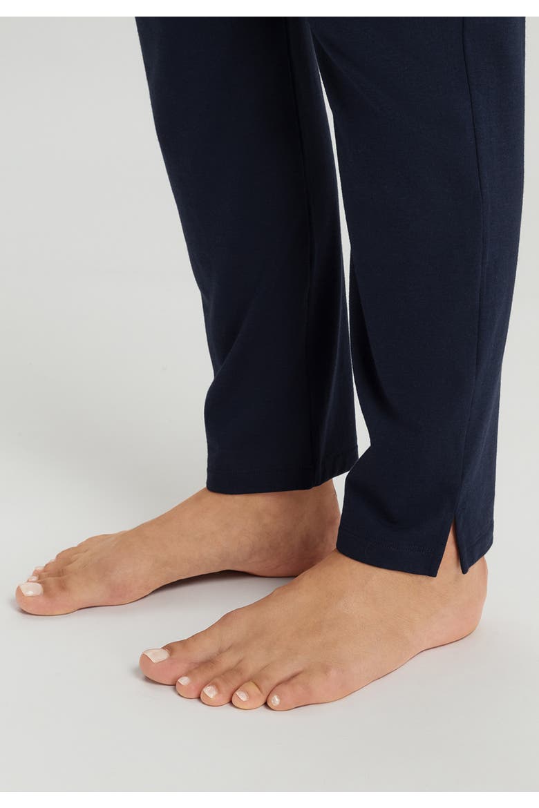Sleep And Lounge Cotton Blend Drawstring Pants, Alternate, color, Deep Navy