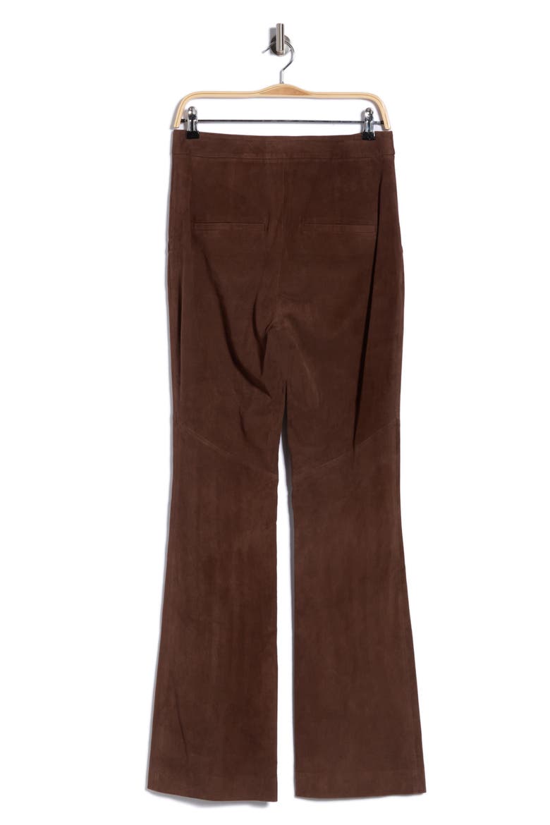 Gracie High Waist Flare Leather Pants, Alternate, color, ESPRESSO