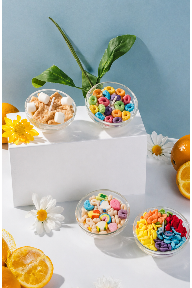 Mini Cereal Candle Bowl Set, Alternate, color, Multicolored Pastel