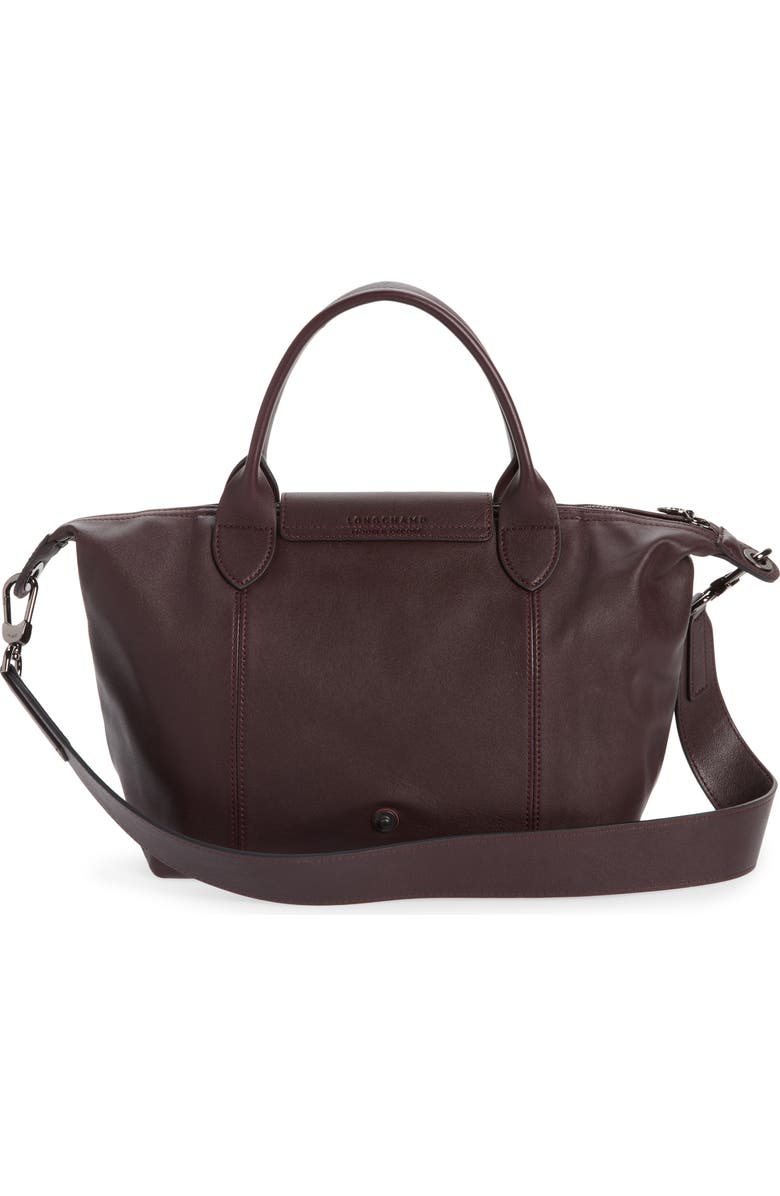 Longchamp Small Le Pliage Cuir Leather Top Handle Bag, Alternate, color,