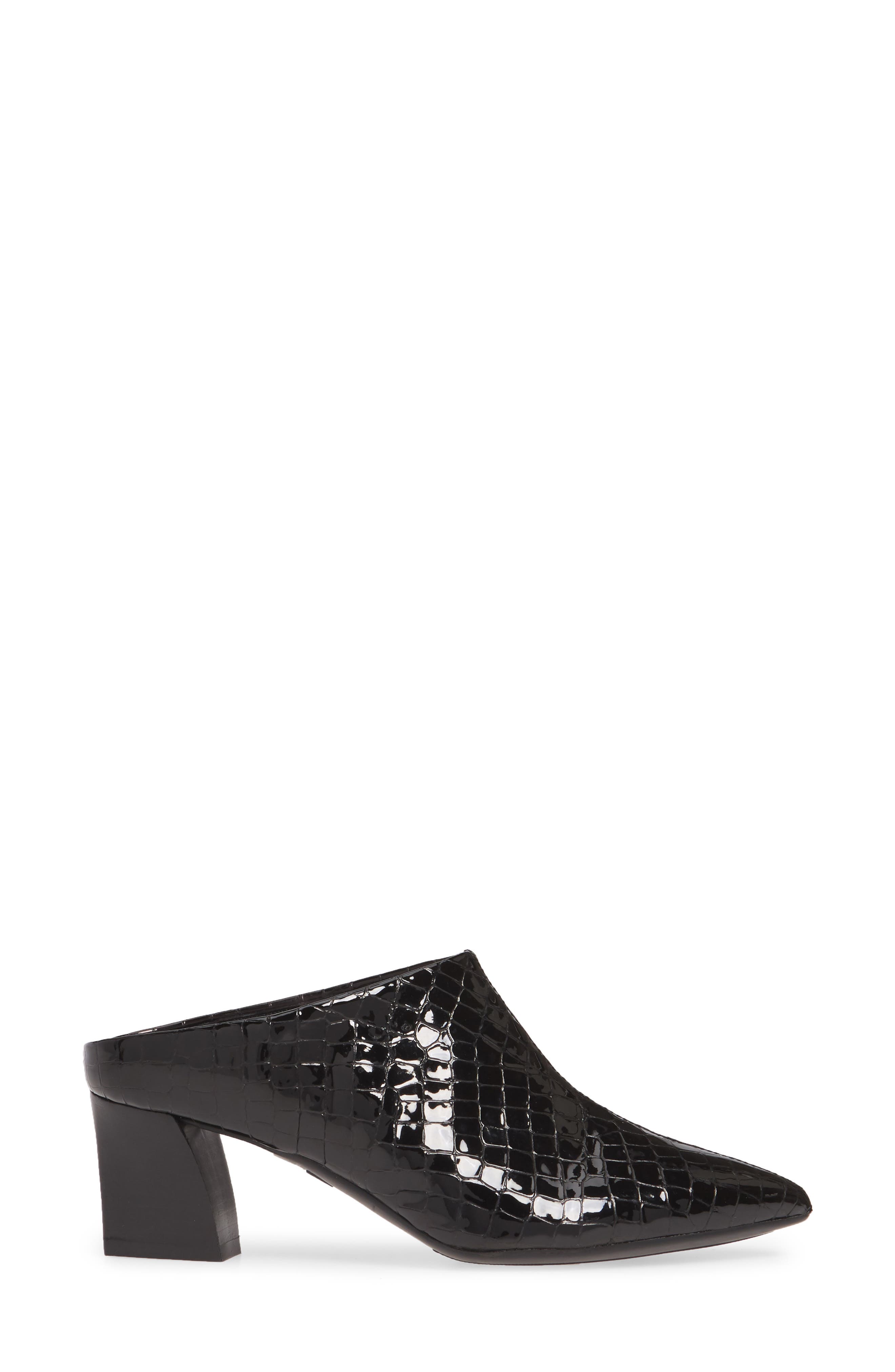 Pointy Toe Mule, Alternate, color, BLACK CROCO