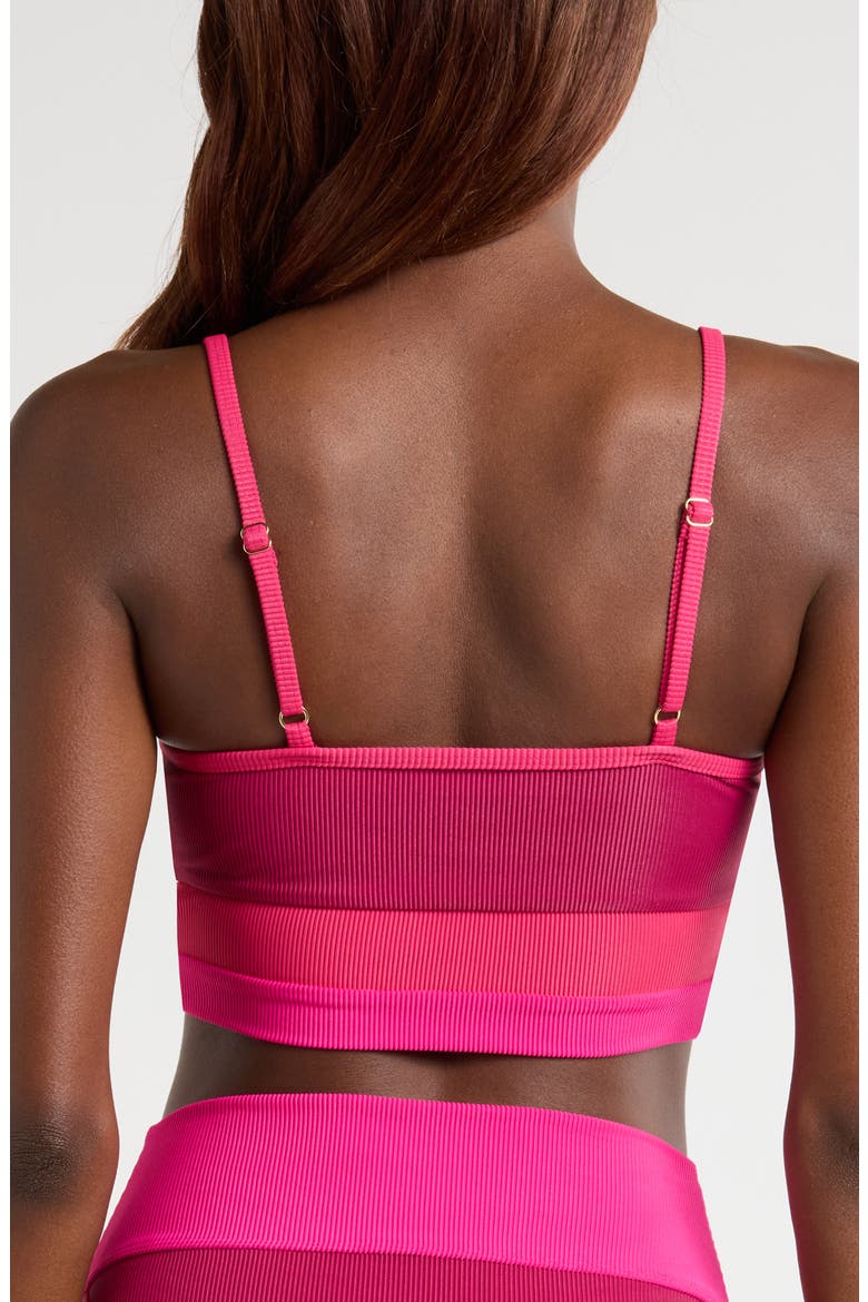 Eva Colorblock Bikini Top, Alternate, color, SORBET RED