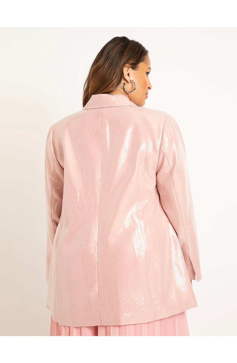 ELOQUII Oversized Sequin Blazer, Alternate, color, Romance Rose
