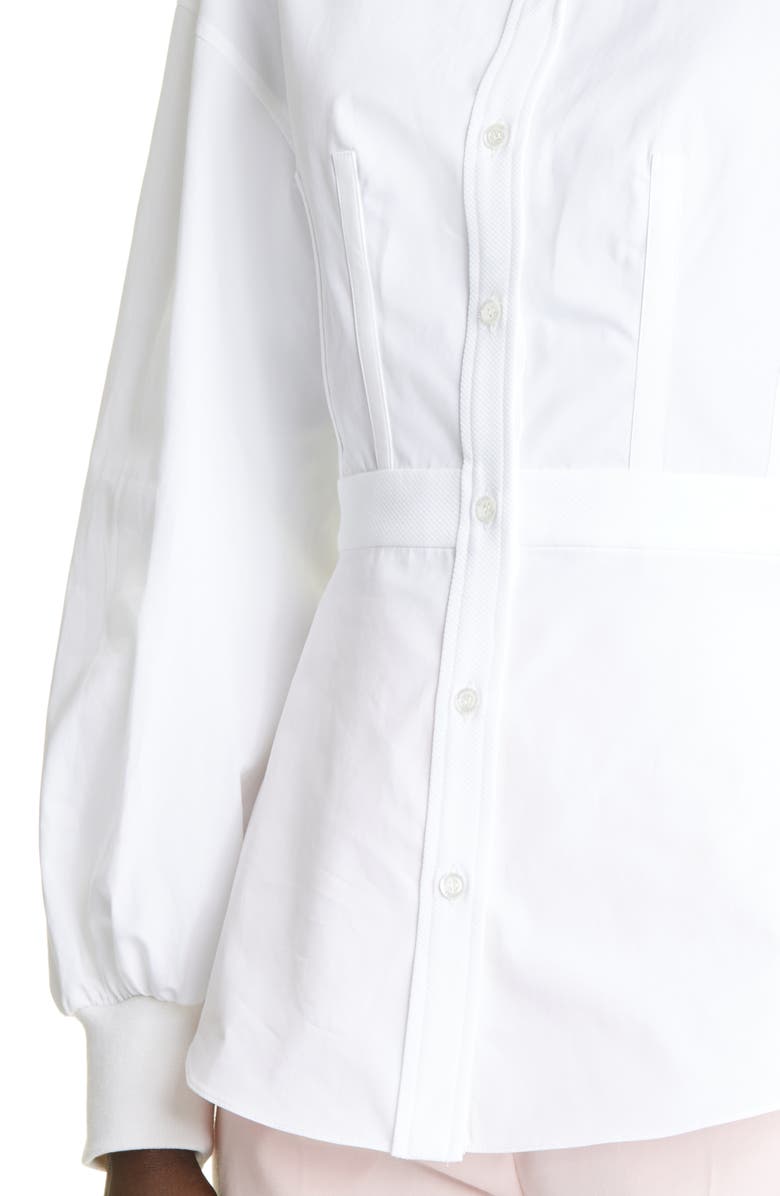 McQueen Cocoon Sleeve Cotton Poplin Blouse, Alternate, color, 