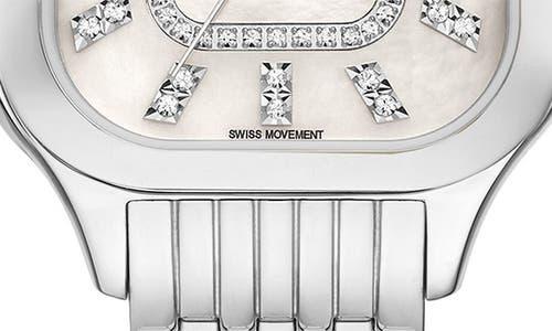 Michele Meggie Diamond Dial Two-tone Bracelet Watch, 29mm