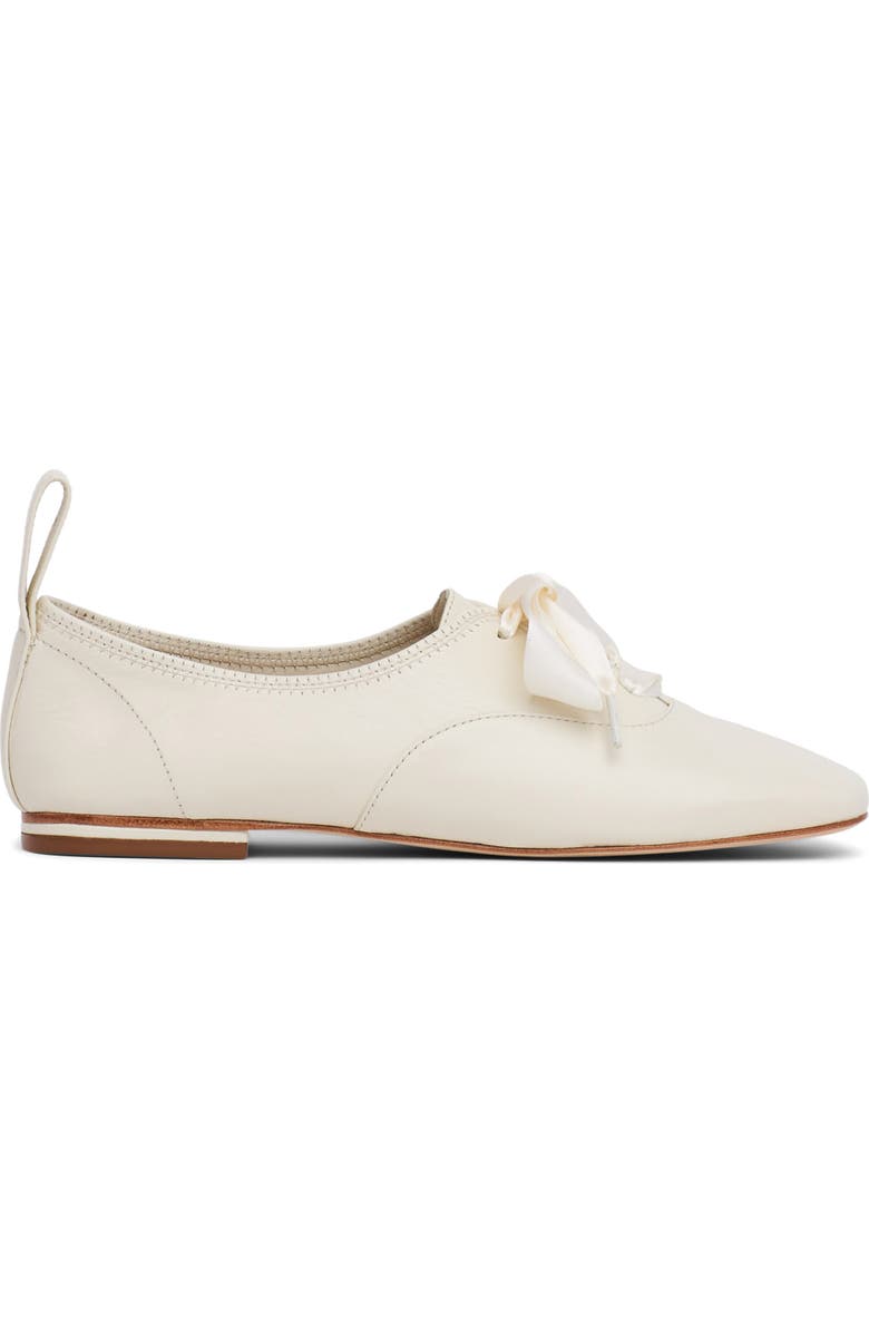 Cinq à Sept Christina Lace-Up Flat, Alternate, color, Ivory