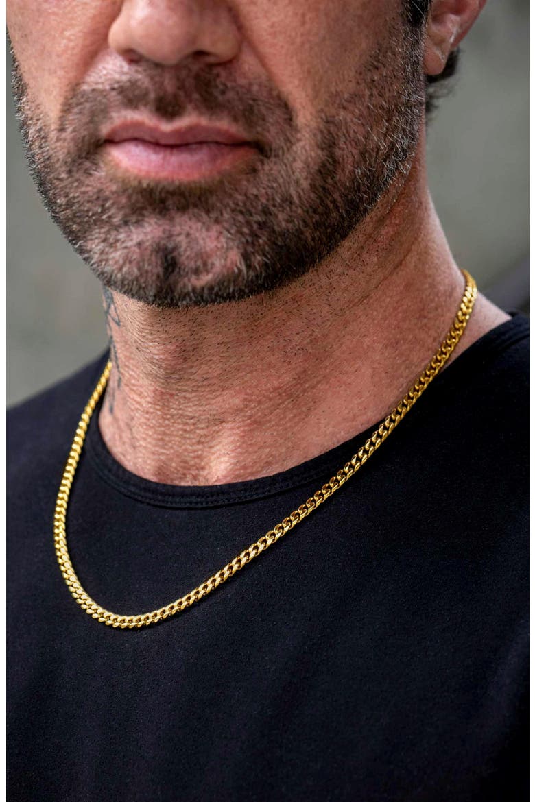 Men's 5mm Curb Chain Necklace, Alternate, color, GOLD