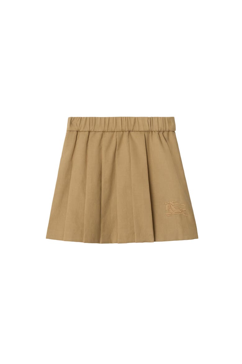 Pleated Cotton Blend Skirt, Main, color, Sand