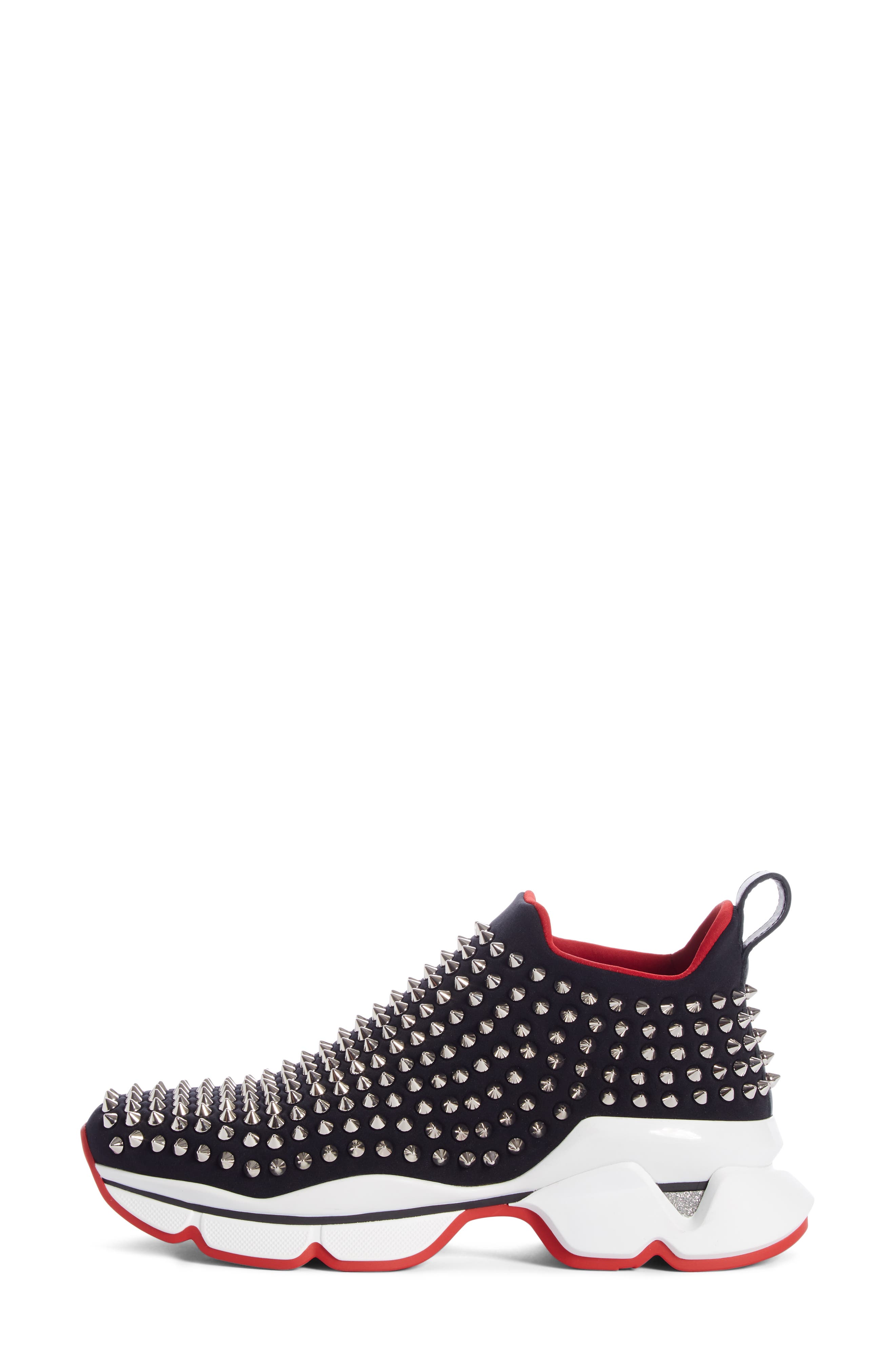 Christian Louboutin Spike Sock Donna Sneaker, Alternate, color, 