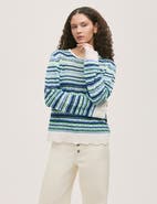 Finery London Audrenia Striped Crochet Sweater