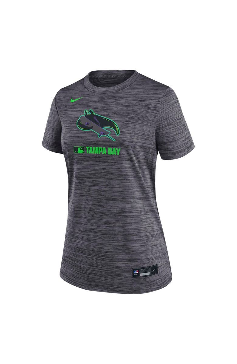 Nike Women's Nike Charcoal Tampa Bay Rays Authentic Collection City Connect Velocity Performance T-Shirt, Alternate, color,