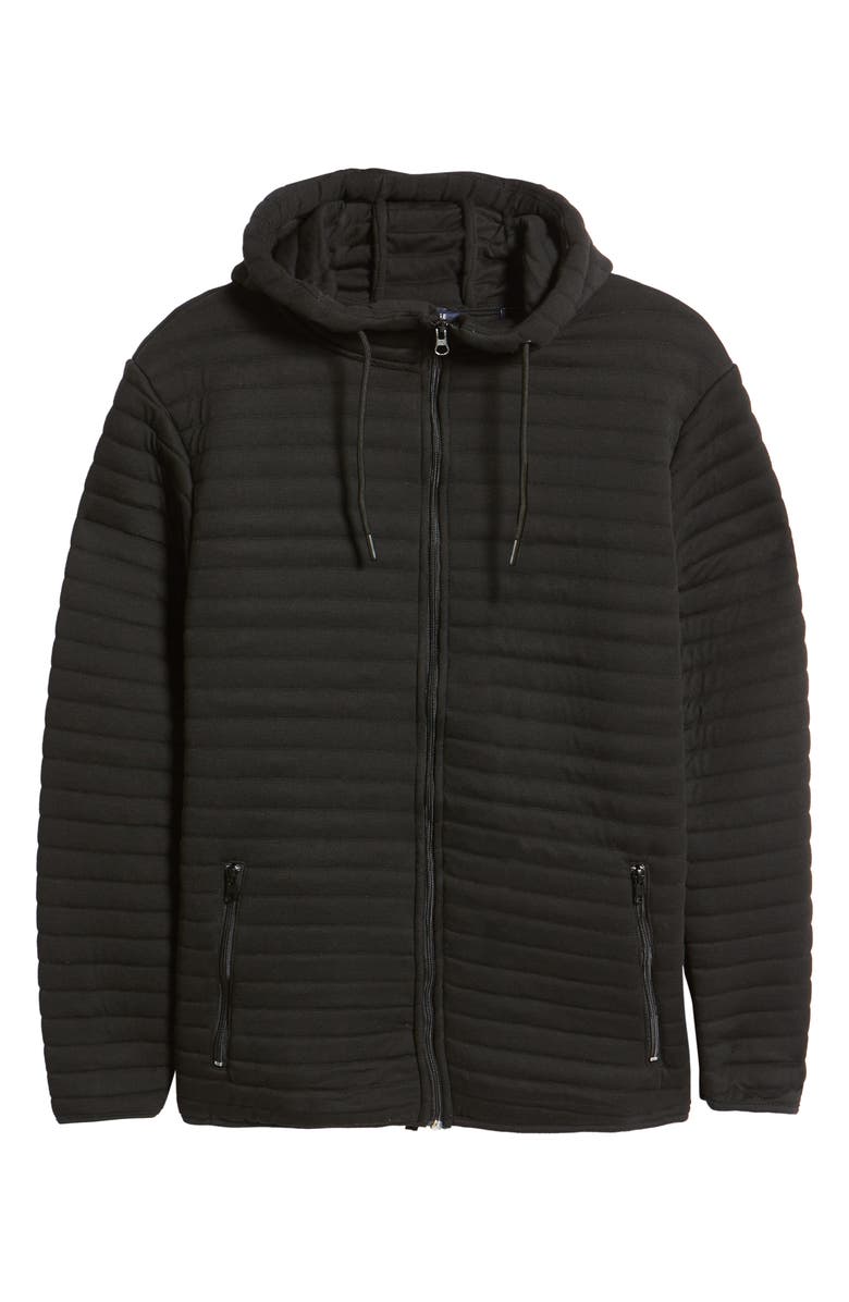 Stone Rose Puffer Zip Hoodie, Alternate, color, 