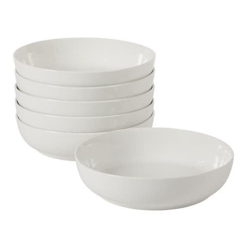 Zen Buffet Large Pasta Bowls Porcelain Ceramic Set