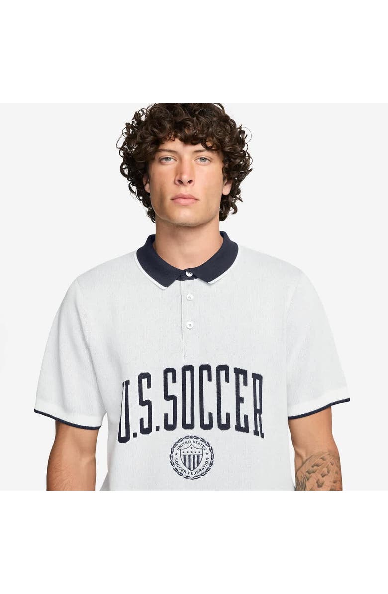 Nike Men's Nike White USMNT Club Knit Polo, Alternate, color, White