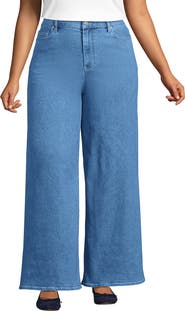 Lands' End Recover Denim High Rise Extra Wide Leg Jeans