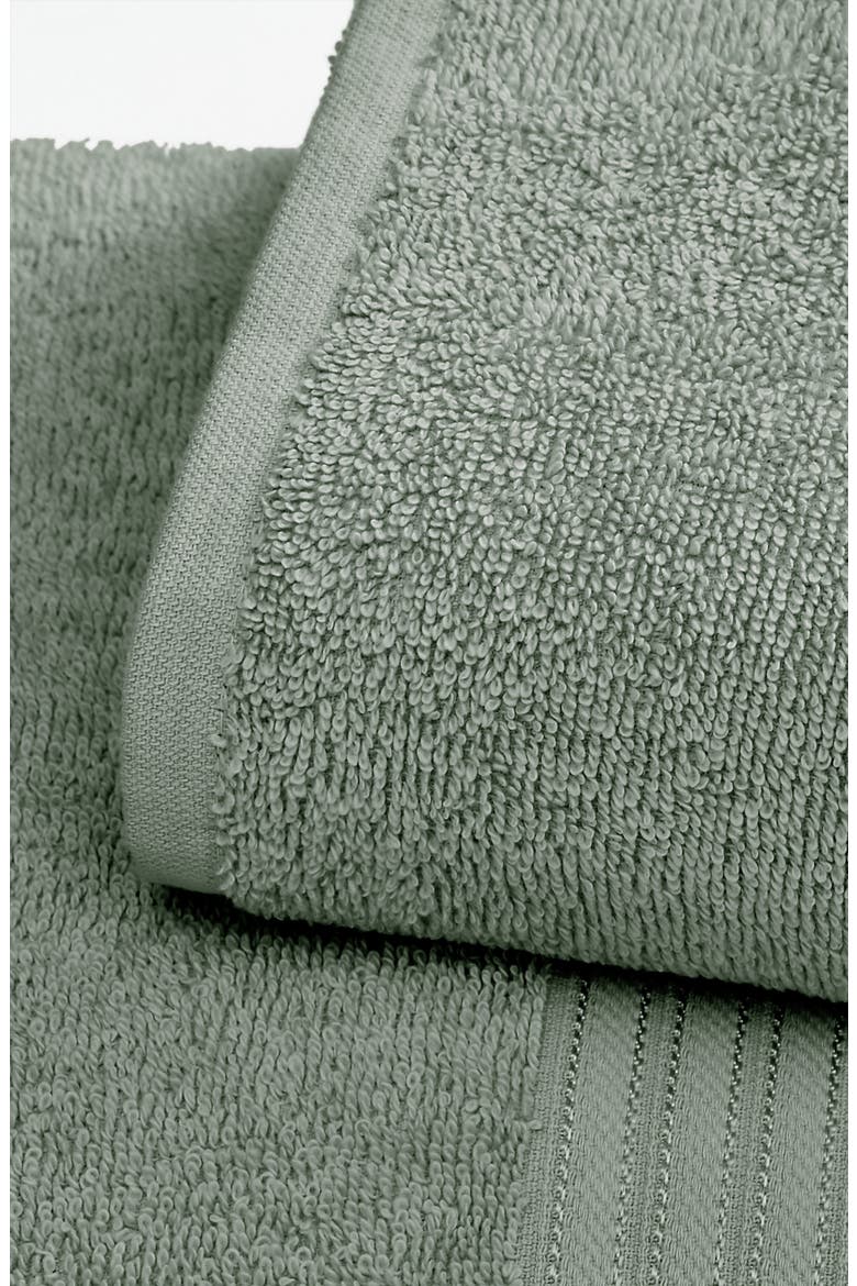 Quick-Dry Cotton 6-Piece Towel Set, Alternate, color, EUCALYPTUS