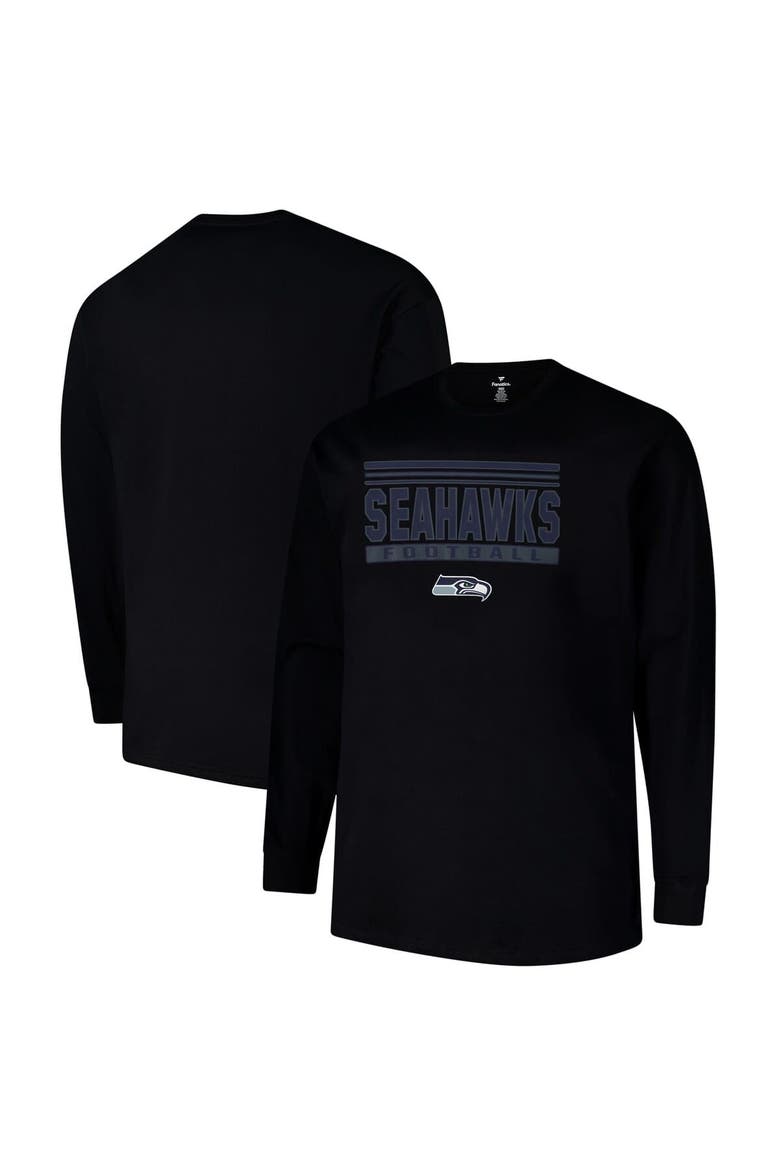 Men's Profile  Black Seattle Seahawks Big & Tall Pop Long Sleeve T-Shirt, Main, color, Black