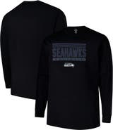 FANATICS Men's Profile  Black Seattle Seahawks Big & Tall Pop Long Sleeve T-Shirt
