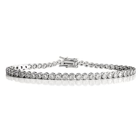 The Mini Poppy 2mm Bezel Tennis Bracelet