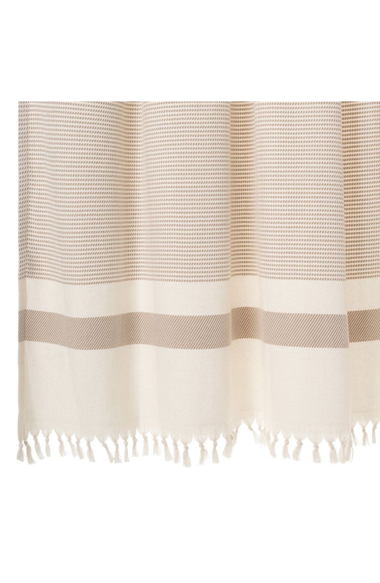 Olive & Linen Pixel Shower Curtain, Alternate, color, Beige