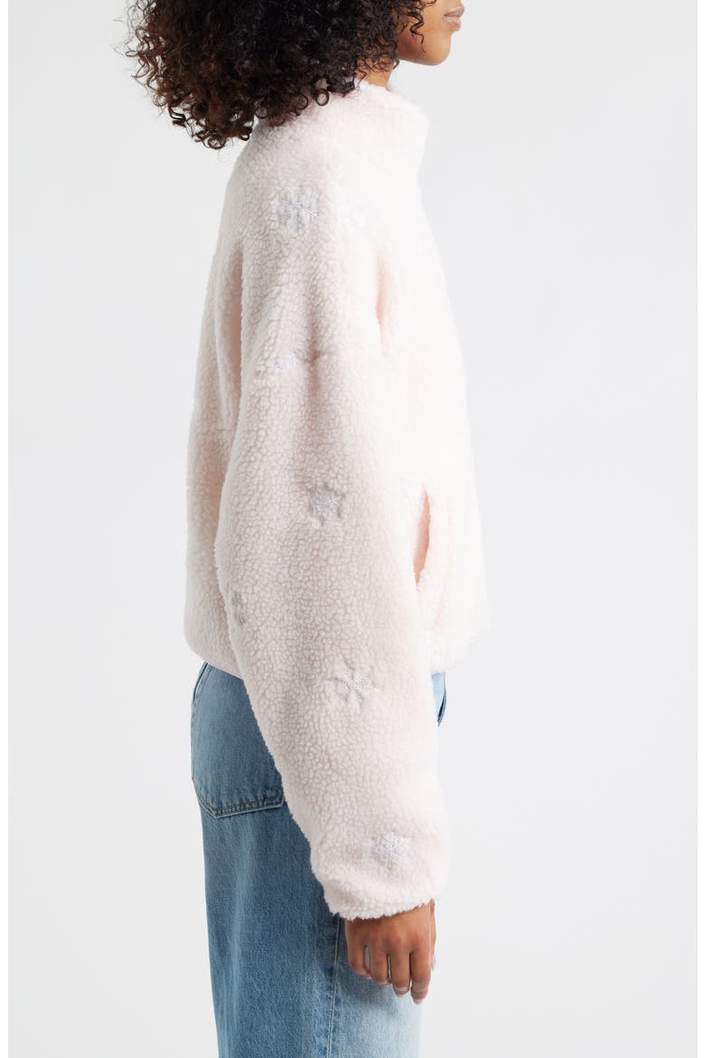 Snow Angel Elle Embroidered Faux Fur Pullover, Alternate, color, PASTEL PINK