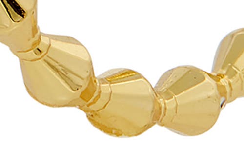 Savvy Cie Jewels Stretched Cone Textured Hoop Earrings In Gold