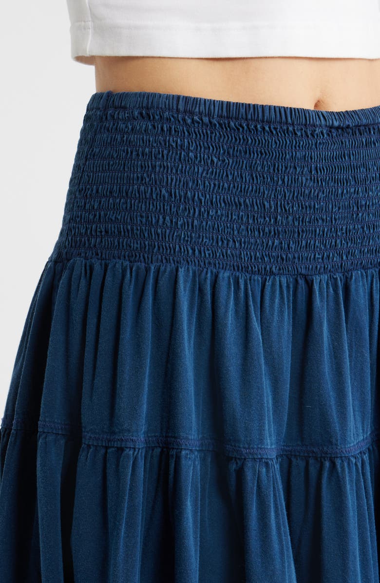BDG Urban Outfitters Bea Cotton Tiered Skirt, Alternate, color, Blue