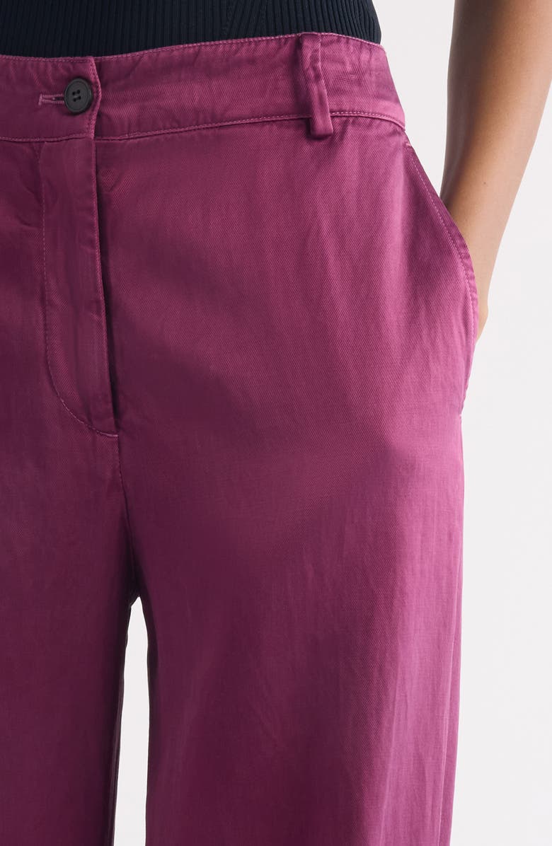 Dries Van Noten Paxy Matelassé Wide Leg Pants, Alternate, color, Raspberry