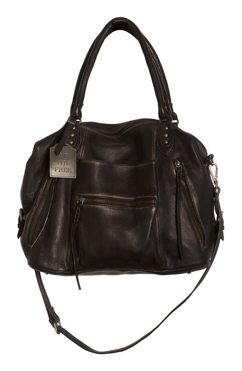 We The Free Emerson Lambskin Leather Tote