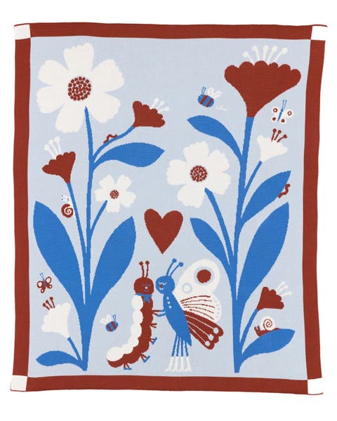 Bugs In Love Knit Throw Blanket