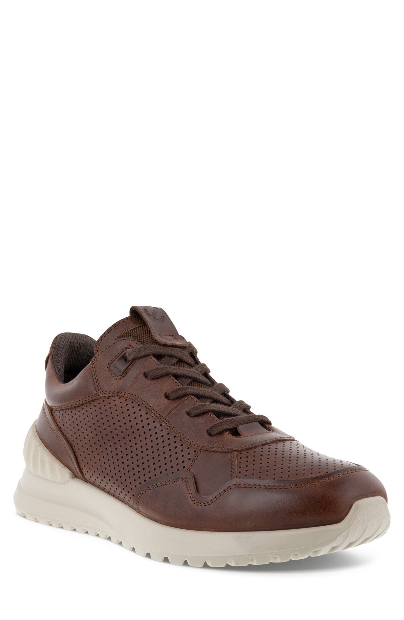 Astir Lite Perforated Leather Sneaker, Main, color, MINK/ COFFEE