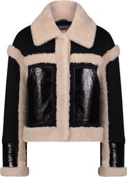 Lyla Grant Jacket With Fur-Free Shearling (Faux Fur) Trim