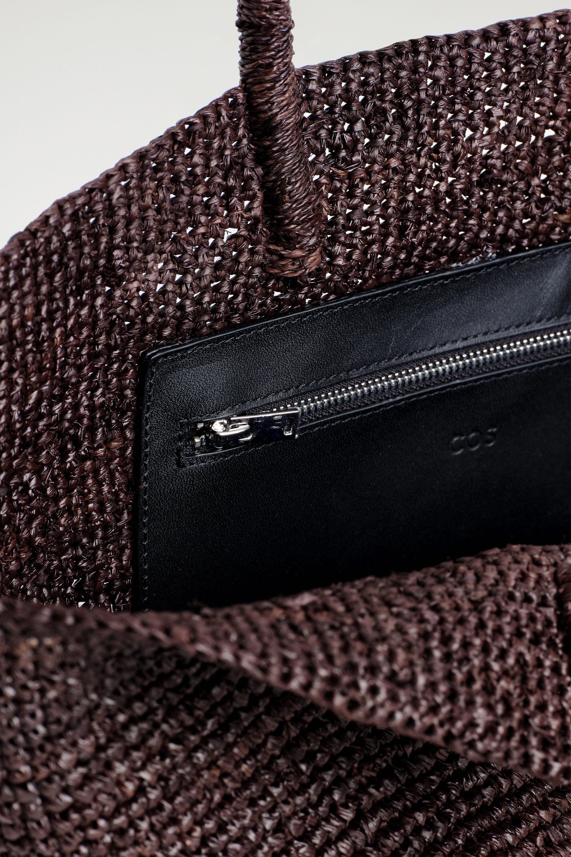 COS Hand-Woven Market Tote - Straw, Alternate, color, Brown