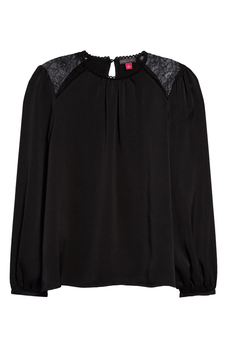 Vince Camuto Lace Inset Top, Alternate, color, 