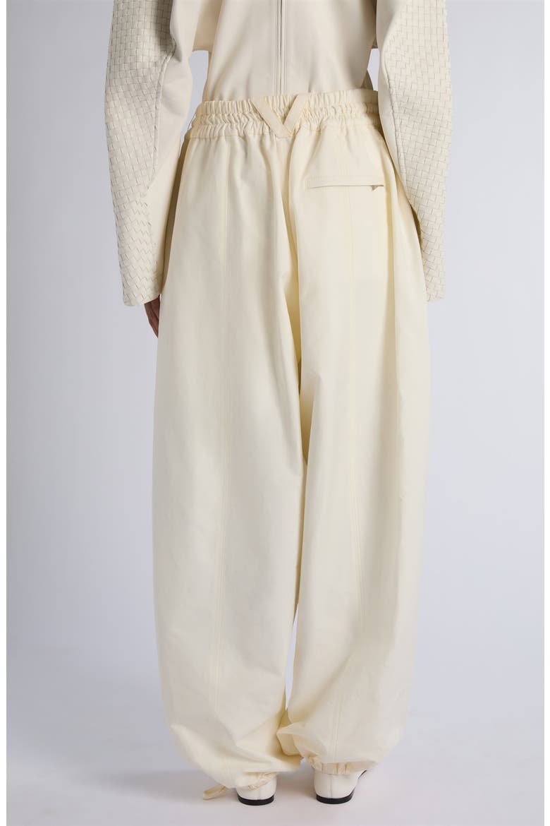 Wide Leg Compact Cotton Toile Trousers, Alternate, color, 9107 PARCHMENT
