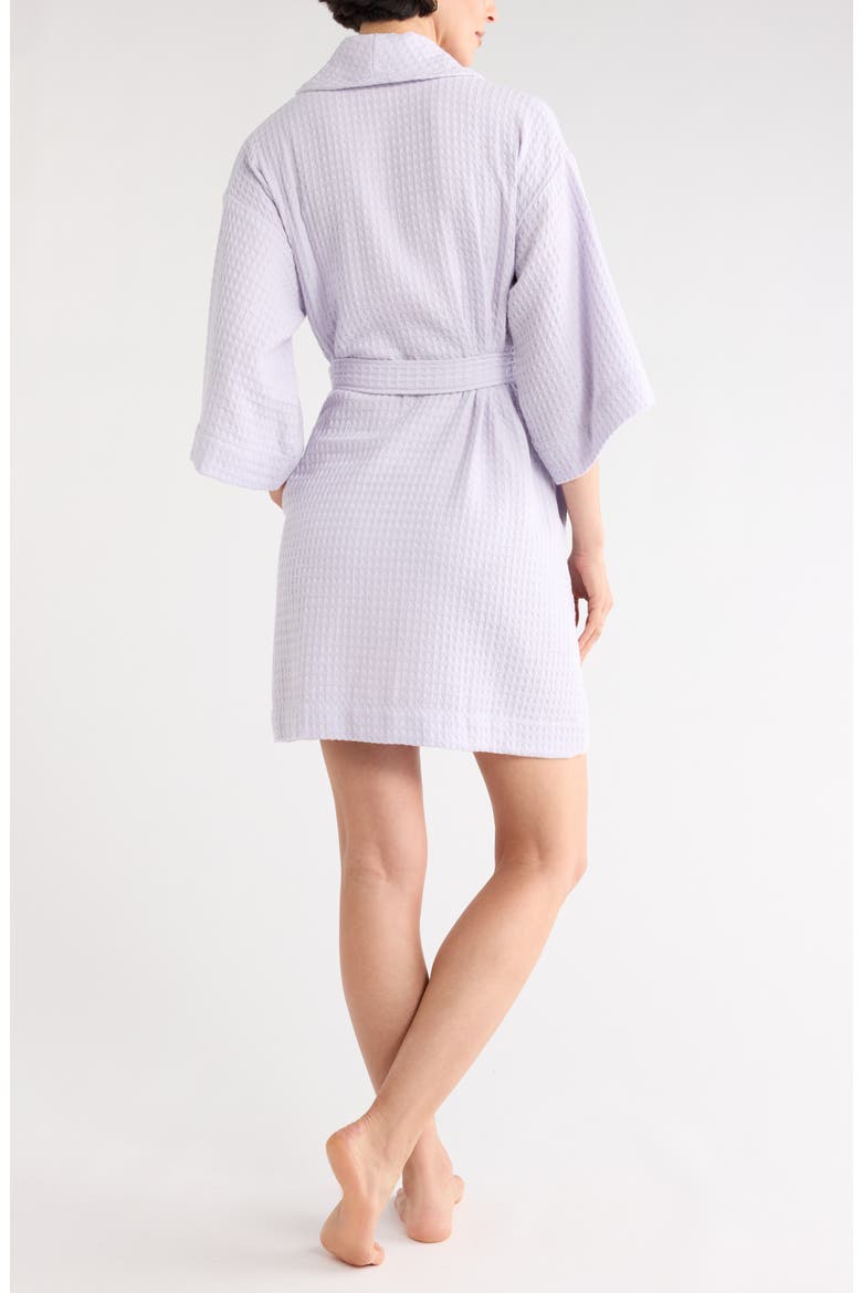 Cotton Waffle Knit Robe, Alternate, color, PURPLE PUFF