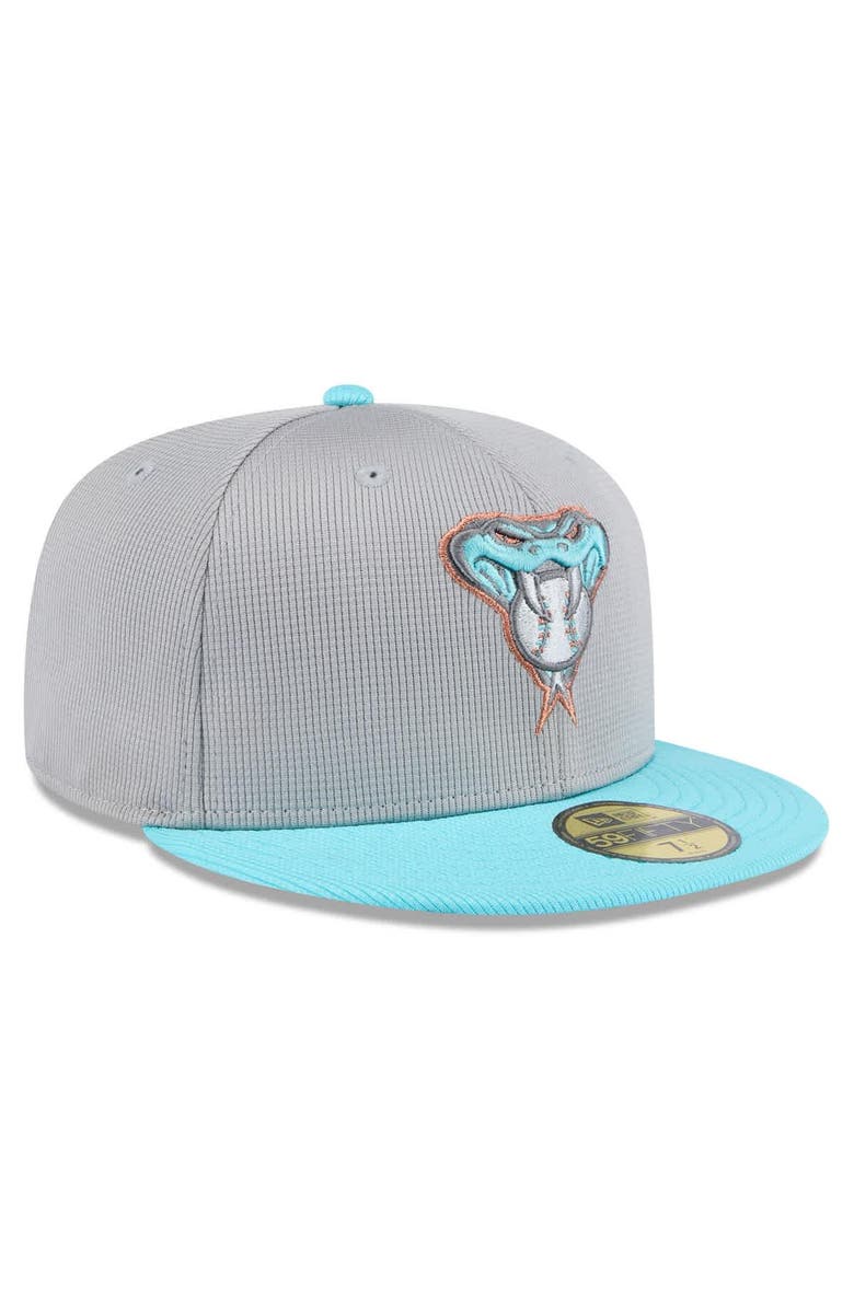 New Era Men's New Era  Gray/Teal Arizona Diamondbacks 2025 Batting Practice 59FIFTY Fitted Hat, Alternate, color, 
