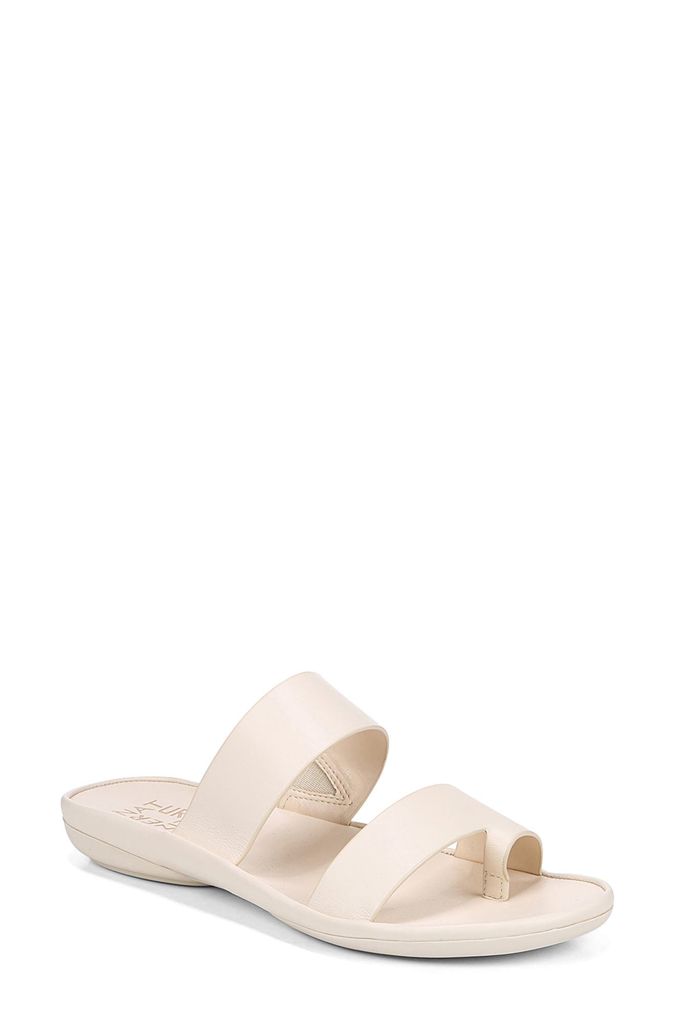 Genn Drift Slide Sandal, Main, color, PALE IVORY LEATHER