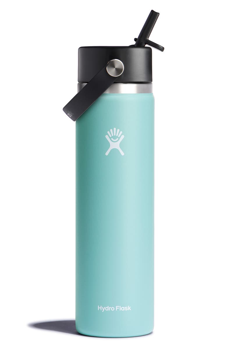 Hydro Flask 24-Ounce Wide Mouth Water Bottle with Straw Lid, Main, color, Dew