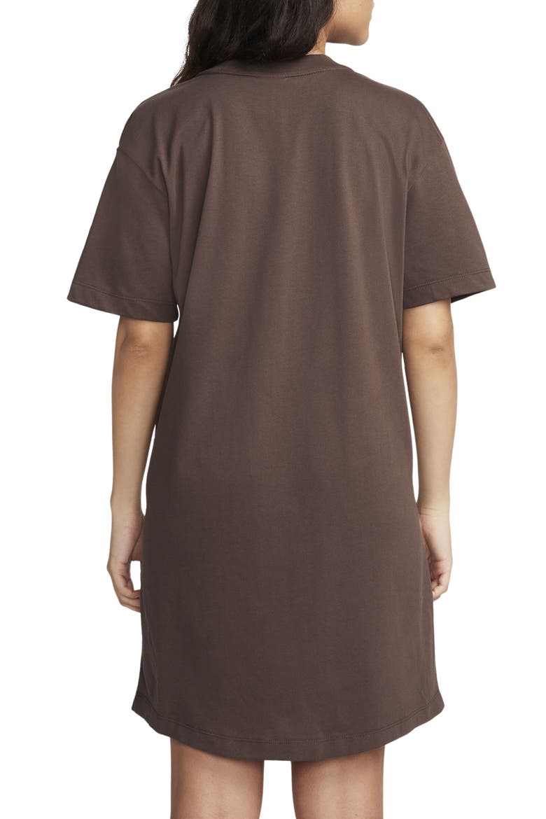 Sportswear Chill Knit Oversized T-Shirt Dress, Alternate, color, BAROQUE BROWN/ SAIL