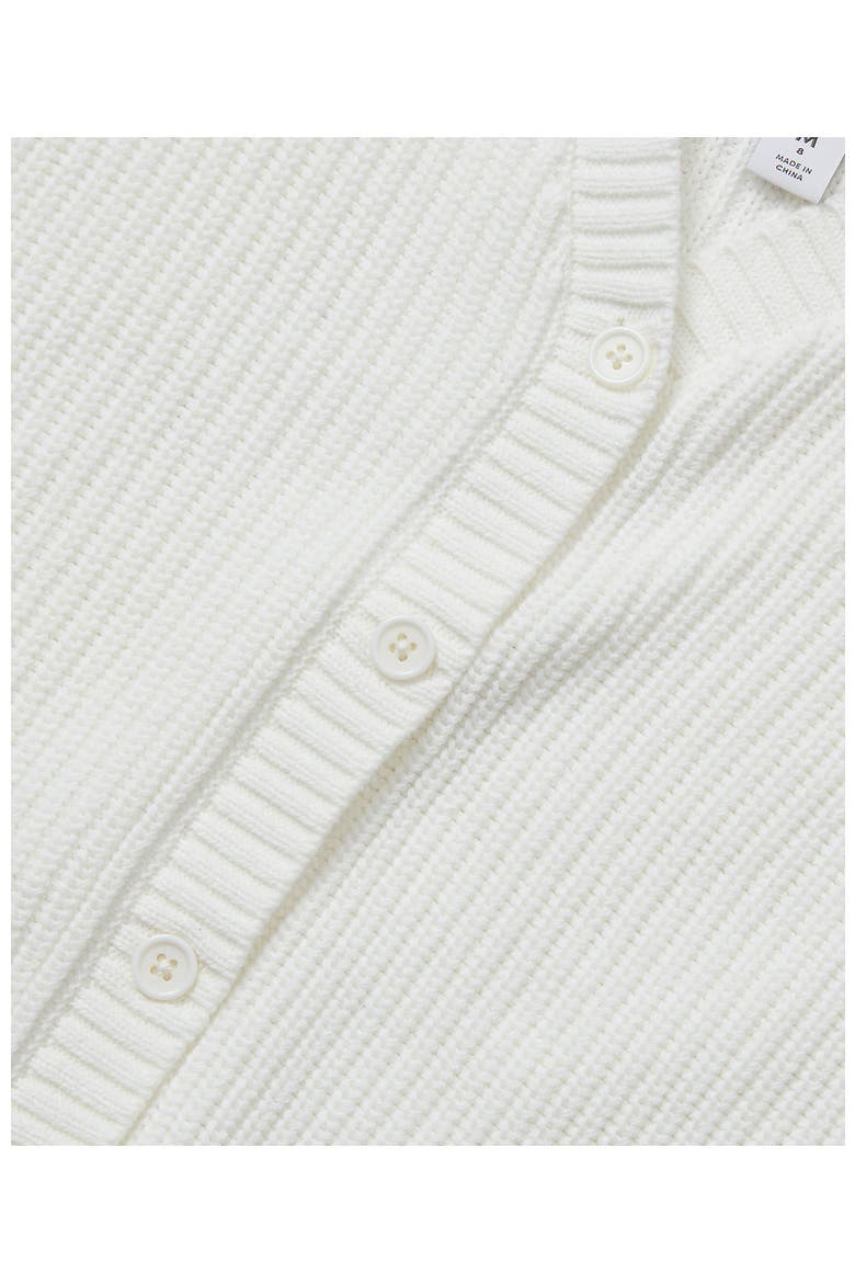 Girls Button Front Knit Cardigan, Alternate, color, Ivory