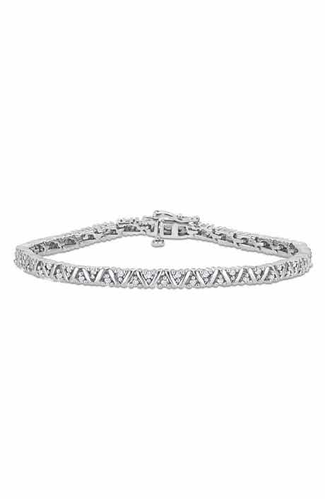 DELMAR Sterling Silver Diamond Tennis Bracelet - 0.96ct.