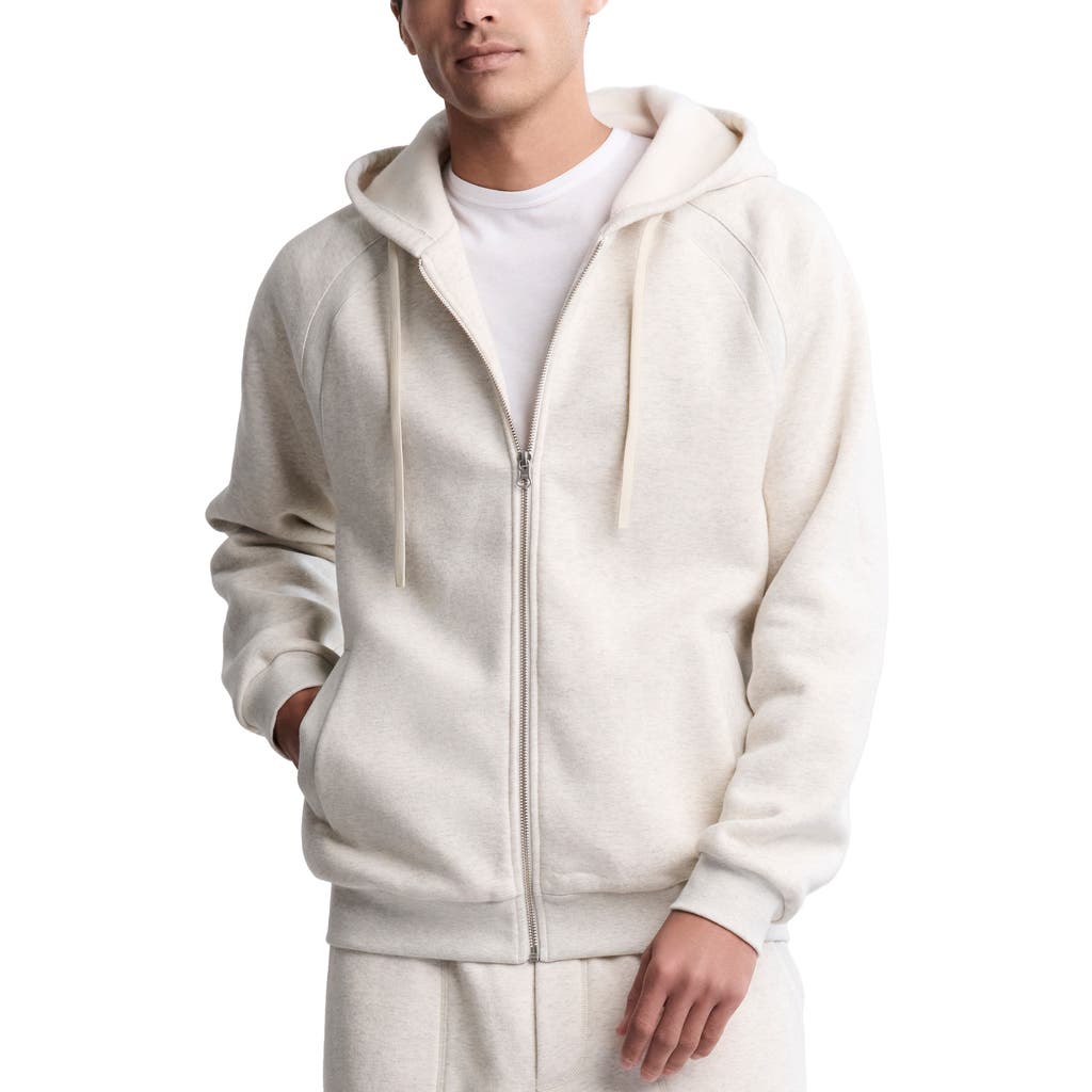 Barefoot Dreams Fleece Zip Hoodie In White