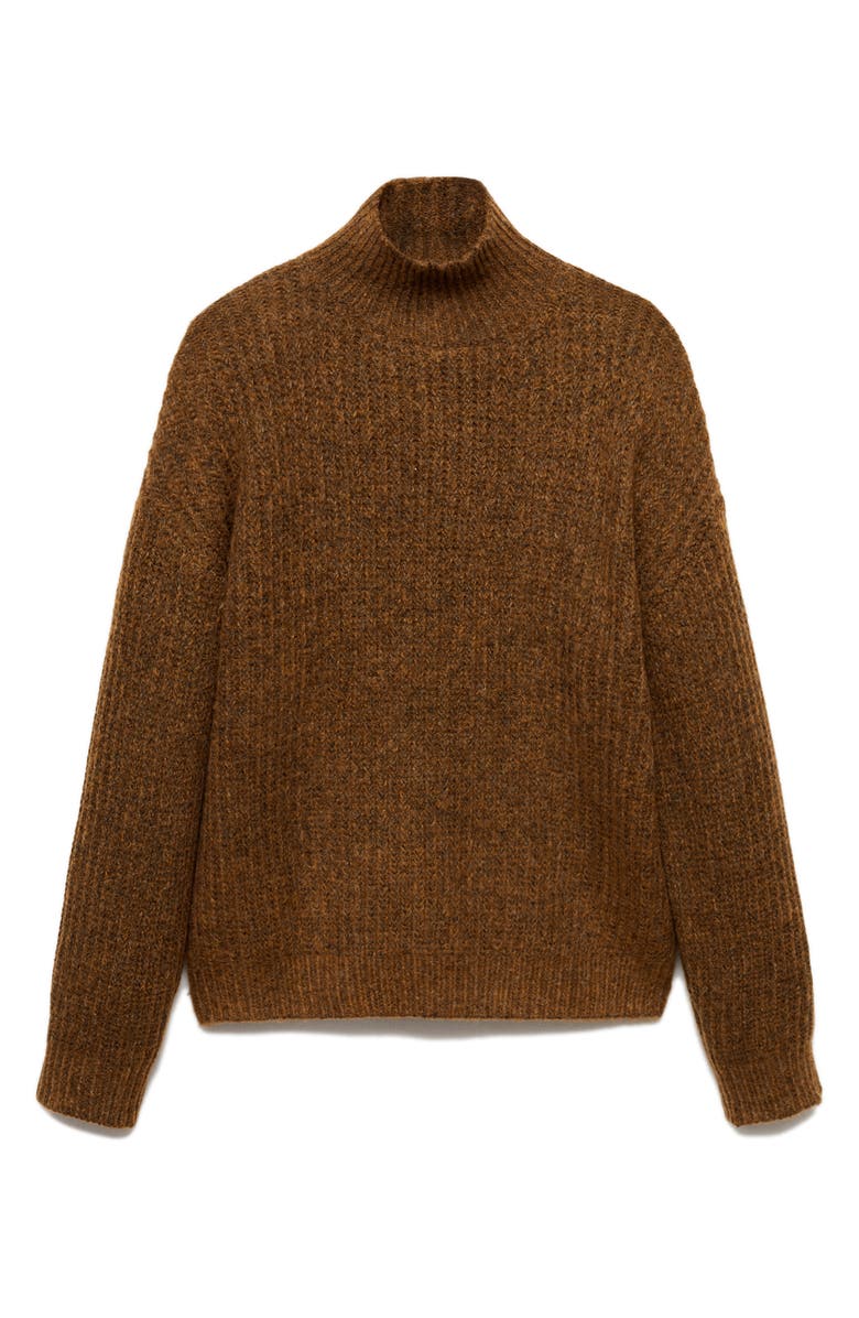 MANGO Rib Mock Neck Sweater, Main, color, 