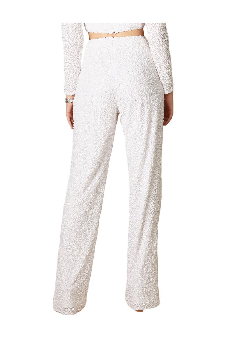 LARA New York Beaded Pants with Pockets, Alternate, color, Ivory