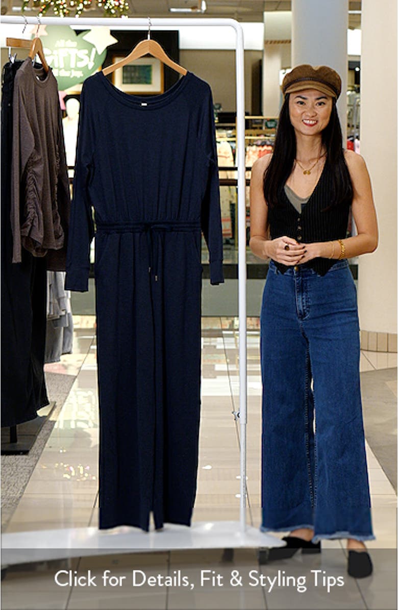 Restore Soft Cozy Long Sleeve Jumpsuit, sales video thumbnail